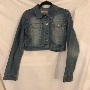YMI Short Denim Jean Jacket with Cross Size Medium